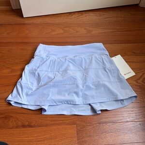 Lululemon Pace Rival Mid-Rise Skirt *Long in Pastel Blue Size 4 (NWT)